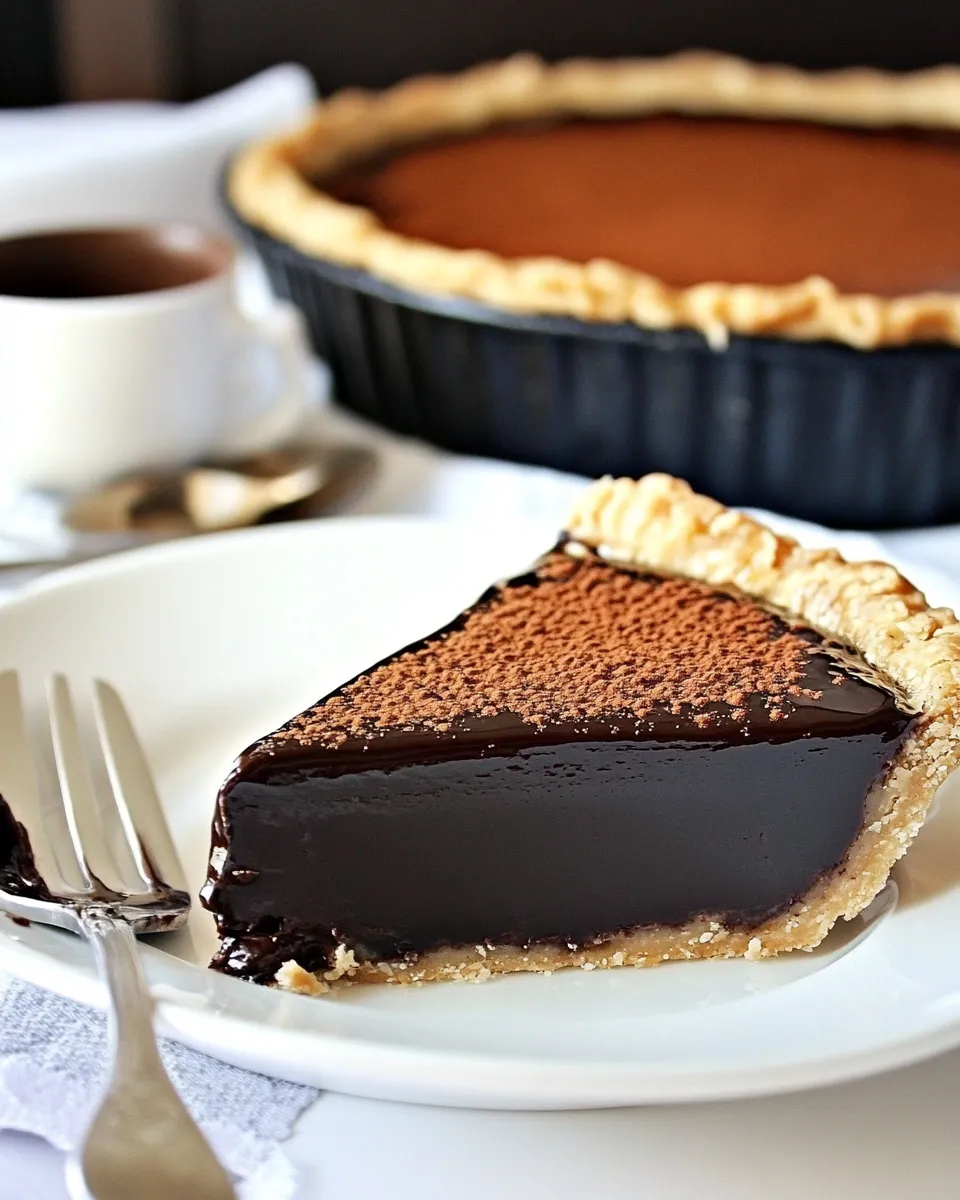 Rich Coffee & Chocolate: Almond Crust Espresso Ganache Pie
